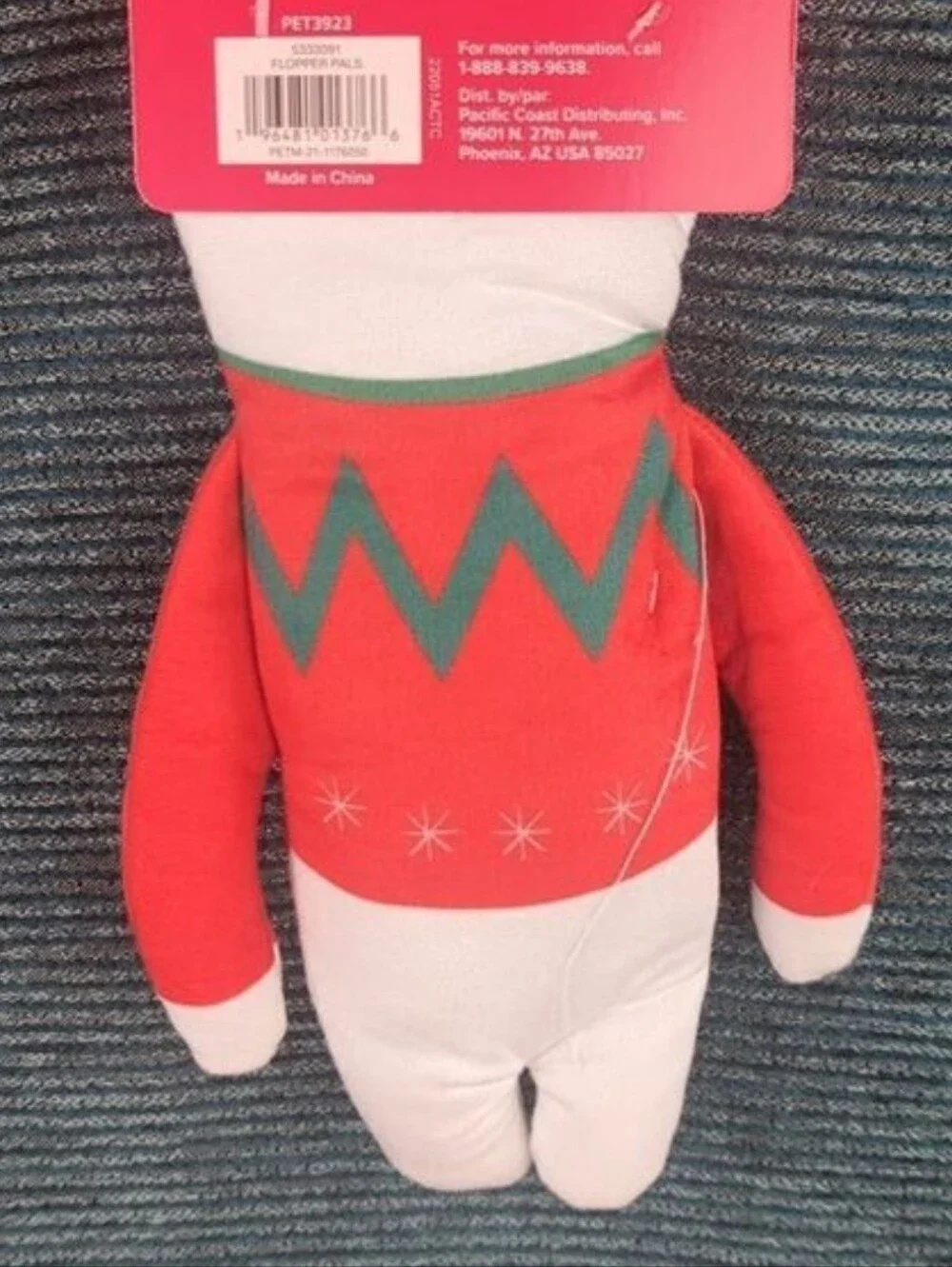 Christmas Kitty Toy! Flopper Pals Polar Bear